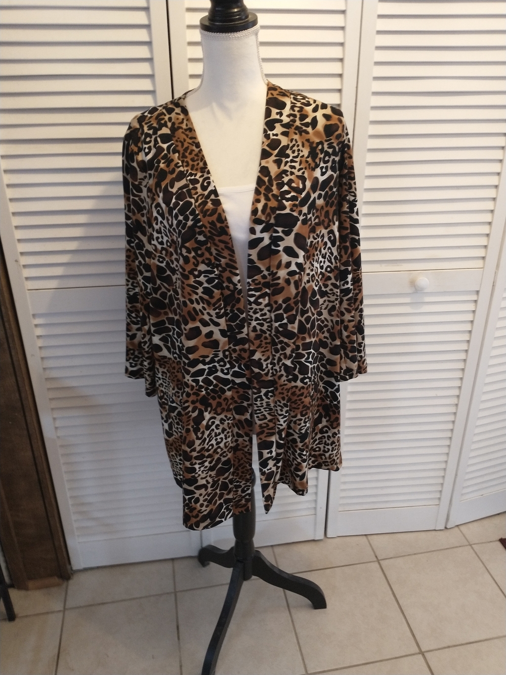 Slinky Brand Woman's Topper,Open Front Cardigan